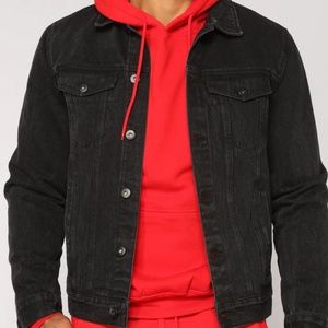 Fashion Nova Men's Black Denim Jacket